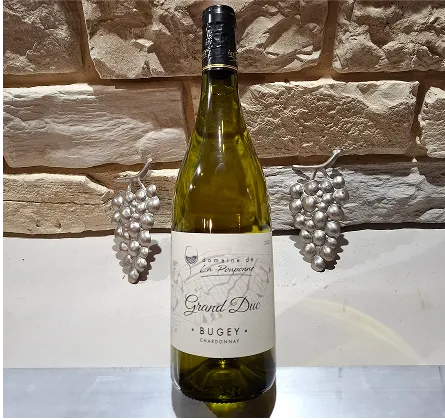 Photo d'un bouteille de vin devant un mur en pierres